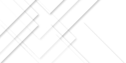Fototapete - Abstract white background with diamond and triangle shapes layered in modern abstract pattern design.Grey white abstract square background geometry shine and layer element vector for presentation.	