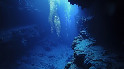 Poster - The ocean's depths hold mysteries beyond imagining, waiting to be uncovered by intrepid explorers.