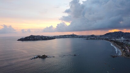 Wall Mural - DRONE PHOTOGRAPHY IN ACAPULCO BAY, GUERRERO, MEXICO