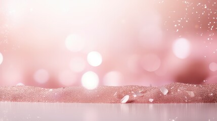 Wall Mural - ethereal light pink glitter background