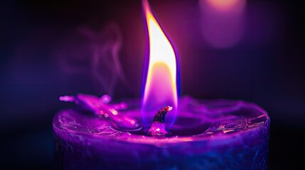 Wall Mural - color purple flames