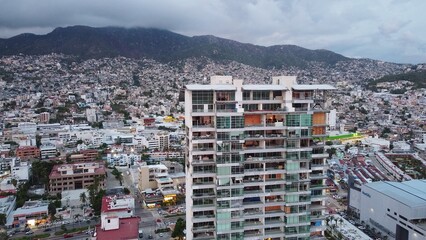 Wall Mural - DRONE PHOTOGRAPHY IN ACAPULCO BAY, GUERRERO, MEXICO