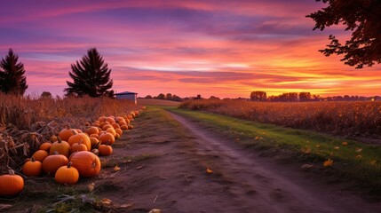 Canvas Print - sunvibrant pumpkin pink