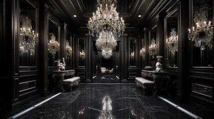 glossy dark floor