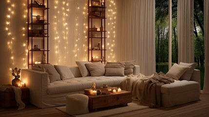 Wall Mural - lighting home with lights on