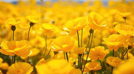 Poster - ground yellow field flowers