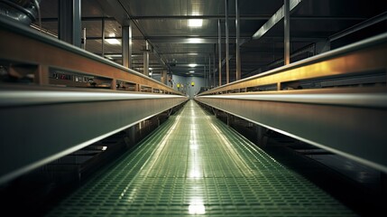 Wall Mural - processing empty conveyor belt