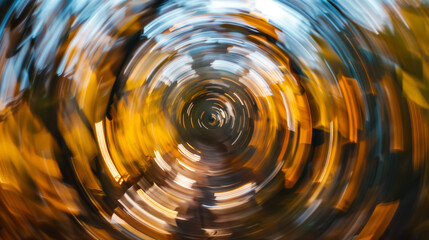 Poster - A circular pattern moving in a swirling motion. Lines and colors blend seamlessly with each other, creating a mesmerizing effect.