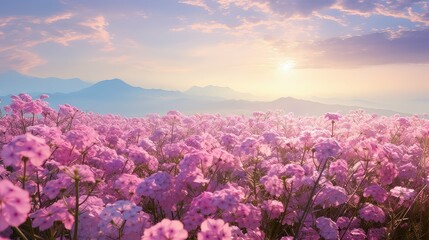 Poster - field pink phlox