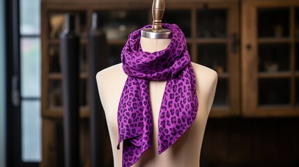 Sticker - scarf purple leo