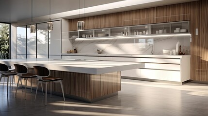 Poster - kitchen blurred interior finishes