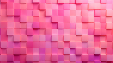 Wall Mural - Background composed of small pink squares