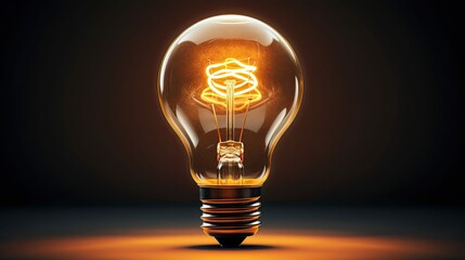 Sticker - filament light bulb with transparent background