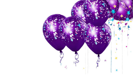 Aufkleber - Decorative party balloons covered in shimmering flakes adding a playful and whimsical touch to the atmosphere.