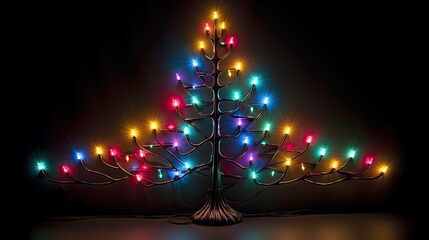 Canvas Print - arrangement strand of christmas lights