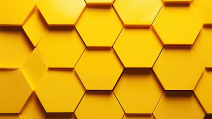 Wall Mural - minimalistic yellow hex background