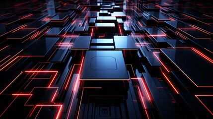 Aufkleber - neon gray technology background