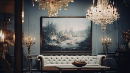 Canvas Print - vintage blurred art interior