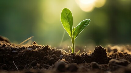 Canvas Print - nature green sprout