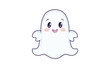 © ItziesDesign - Cute cartoon ghost with a friendly smile, perfect for Halloween designs.