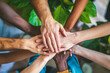 © smth.design - Unity and Diversity in Teamwork Hands Joined Together in a Symbol of Cooperation and Support
