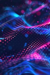 Poster - A colorful abstract design featuring lights on a blue and pink background, suitable for use in designs where a unique visual element is needed
