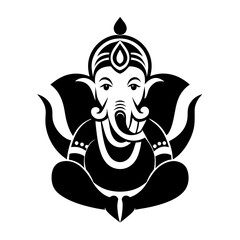 Poster - lord Ganesh logo icon Vector Illustration 