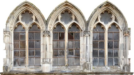 Wall Mural - Two adjacent windows, one with curtains open and another with curtains closed