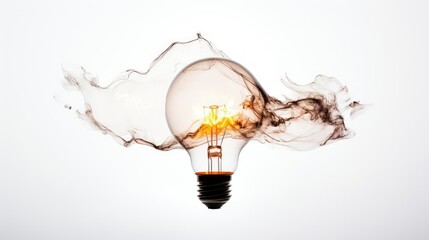 Sticker - motion light bulb white background