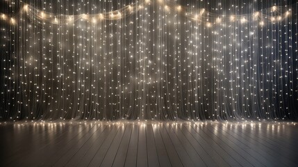 Wall Mural - dark silver lights background