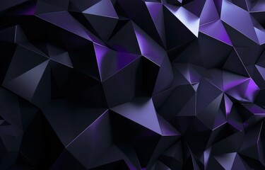 Poster - Object with sharp lines and distorted surface of chaotic 3D modeling. Contemporary background with futuristic polygonal shape.