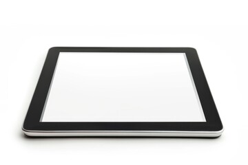 Poster - A tablet computer sitting on a white surface, ready for use