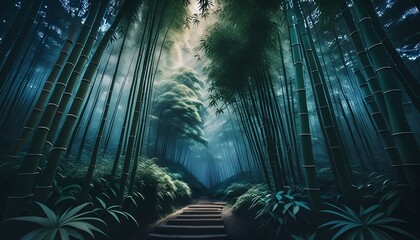 Canvas Print - forest in the night