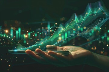 Poster - market business stock currency forex double exposure invest concept exchange analysis trade finance chart growth economic trend rate financial multi hands