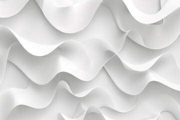 Poster - White background with an abstract pattern of interlocking organic shapes, creating a dynamic and modern design