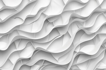 Poster - white background with in the lower left corner, background made of a geometric pattern, light gray and white, wallpaper