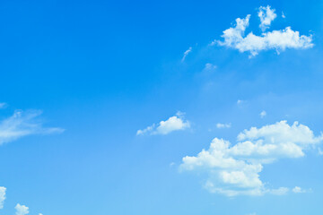 Wall Mural - clear blue sky with white cloud, good weather in the morning have a nice day