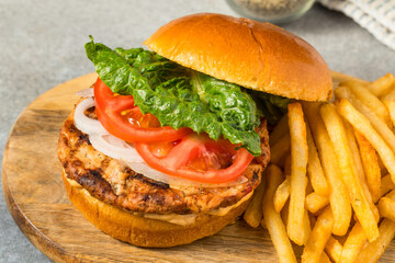 Canvas Print - Grilled Chipotle Chicken Burger