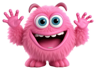 Wall Mural - png cartoon pink toy representation.
