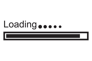 Wall Mural - Loading icon, isolated on white background