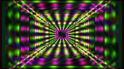 Aufkleber - Colorful optical illusion with green and purple laser ray lights in a radial pattern