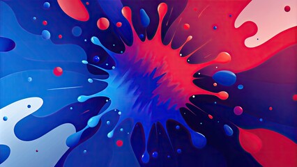 Canvas Print - Vibrant abstract paint splash pattern.