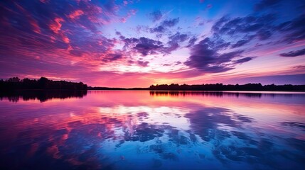 Canvas Print - sky purple and blue