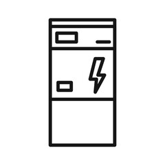 Wall Mural - Electric heating boiler icon Black line art vector