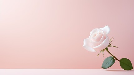 Poster - rose pink plain background