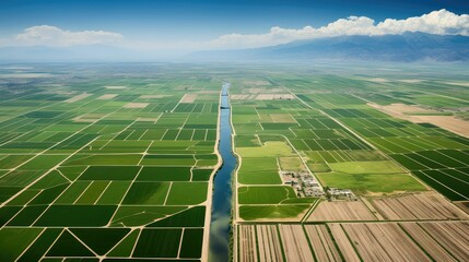 Canvas Print - agriculture agricultural irrigation