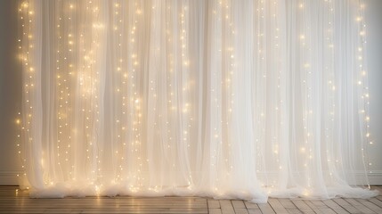 Sticker - cascading white background lights