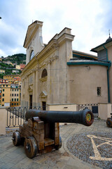 Sticker - Basilica of the Assumption of Camogli Italy