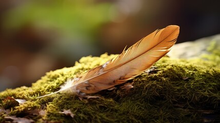 Wall Mural - close brown feathers