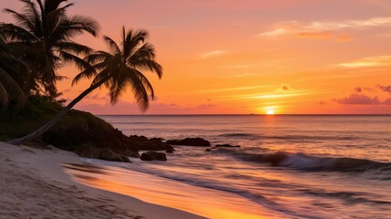 Canvas Print - beauty beach sun rise